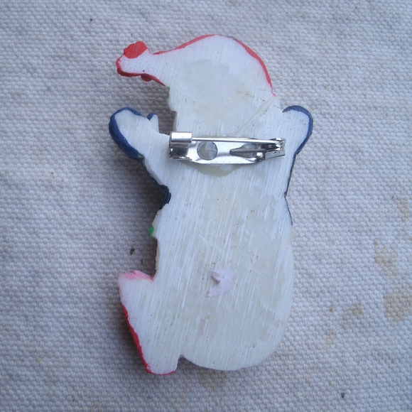 Vintage Holiday Snowman Pin - Picture 6 of 8